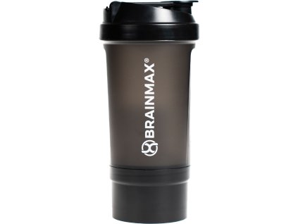 BrainMax vícedílný plastový shaker (šejkr) černý, 700 ml