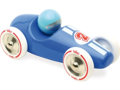 Vilac Závodní auto GM modré s bílými koly