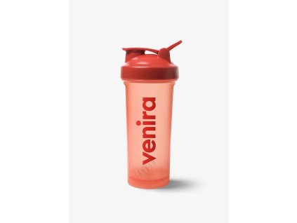 VENIRA shaker PRO s poutkem světle červený, 600 ml