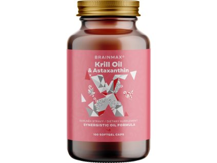 BrainMax Krill Oil s astaxanthinem 500 mg, 100 softgel kapslí