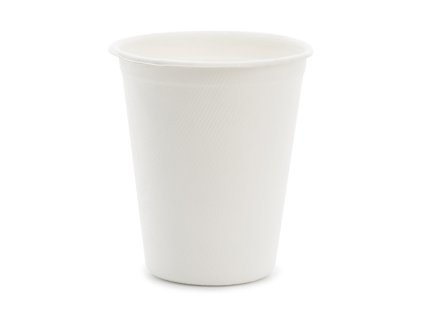 EKO kelímky z cukrové třtiny BÍLÉ, 250 ml, 6 ks