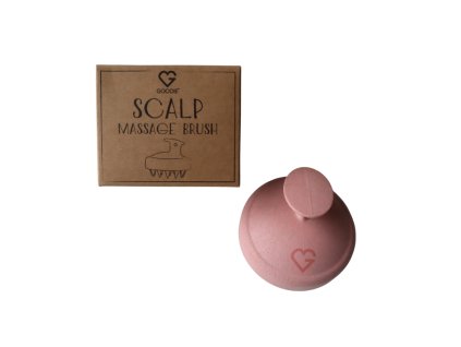 GOODIE Masážní kartáč na pokožku hlavy - Scalp massage brush - růžový