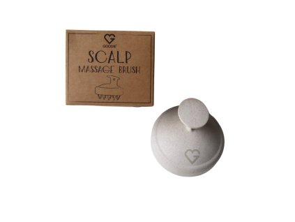 GOODIE Masážní kartáč na pokožku hlavy - Scalp massage brush - béžový