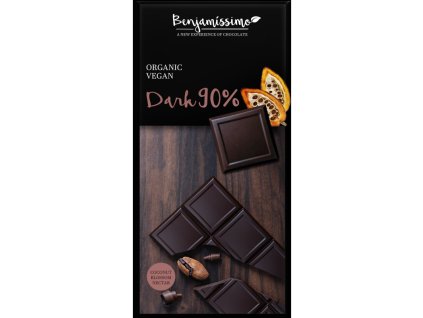 Benjamissimo Čokoláda tmavá 90% kakaa, 70g, Bio