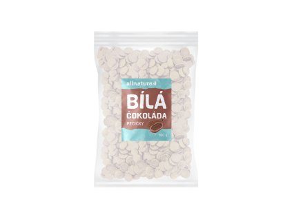 Allnature Bílá čokoláda pecičky, 500 g - Expirace