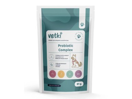 vetki Probiotic Complex, Komplex probiotika a přírodní prebiotika, 81 g