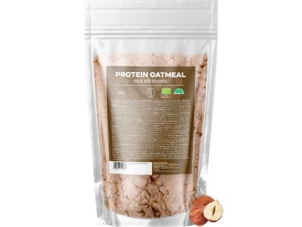BrainMax Pure Proteinová ovesná kaše, kakaová s lískovými ořechy, BIO, 480 g