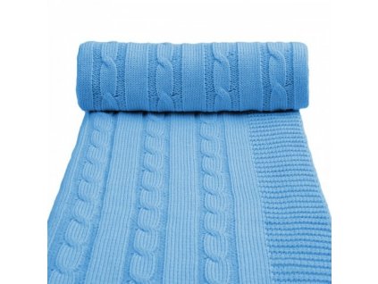 Dětská pletená deka spring, blue/ modrá