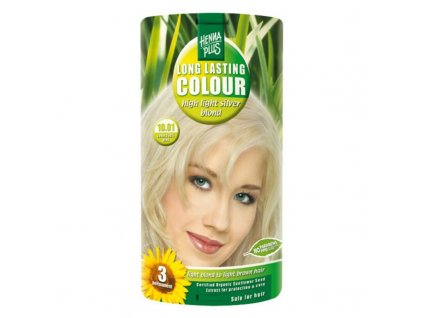Hairwonder by Hennaplus Dlouhotrvající barva EXTRA STŘÍBRNÁ BLOND 10.01