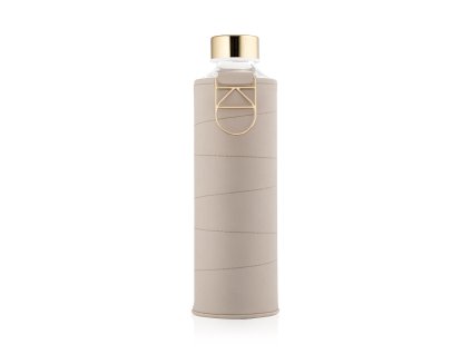 Skleněná lahev s obalem z umělé kůže EQUA Beige 750 ml