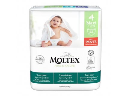Natahovací plenkové kalhotky Moltex Pure & Nature Maxi 7-12 kg (22 ks)
