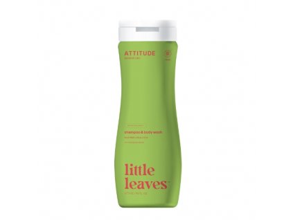 Dětské tělové mýdlo a šampon (2 v 1) ATTITUDE Little leaves s vůní melounu a kokosu 473 ml