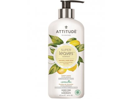 Přírodní mýdlo na ruce ATTITUDE Super leaves s detoxikačním účinkem - citrusové listy 473 ml