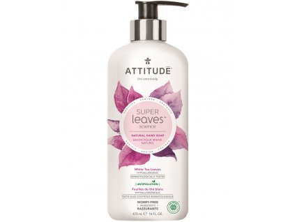 Přírodní mýdlo na ruce ATTITUDE Super leaves s detoxikačním účinkem - čajové listy 473 ml