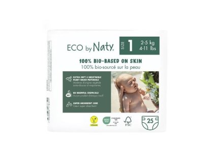 Plenky ECO by Naty Newborn 2-5 kg (25 ks)