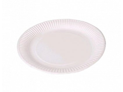 Papírový talíř EKO 18 cm laminovaný bílý