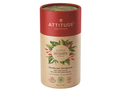 Přírodní tuhý deodorant ATTITUDE Super leaves - červené vinné listy 85 g