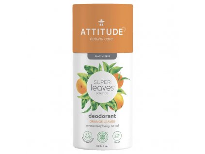 Přírodní tuhý deodorant ATTITUDE Super leaves  - pomerančové listy 85 g