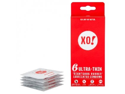 XO Kondom z přírodního latexu Ultra thin 6 ks