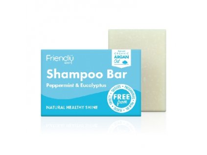 Friendly Soap přírodní mýdlo na vlasy máta a eukalyptus, 95g