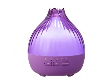 Hütermann S01 aroma difuzér fialová 350 ml - ultrazvukový, 7 LED barev, dálkové ovládání