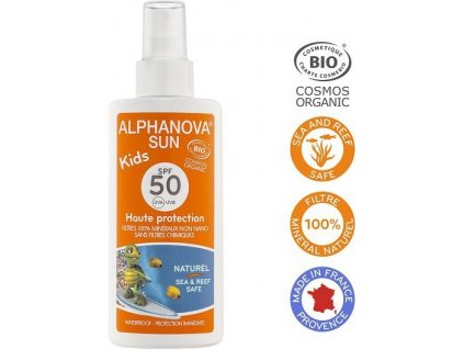 Opalovací krém ve spreji pro děti SPF 50, 125g BIO