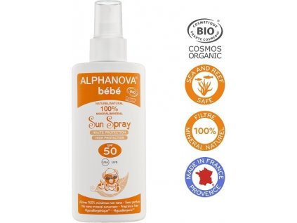 Bébé Opalovací mléko ve spreji pro miminka SPF 50 125 ml