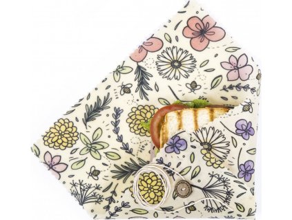 VOBROUSEK VÝLETNÍK - voskovaný ubrousek s knoflíkem (28x28 cm) (Barevné provedení Barevné)