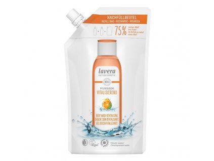 lavera Revitalizující Sprchový gel s pomerančovo-mátovou vůní 500 ml - náhradní náplň