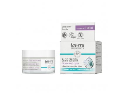 lavera Basis Sensitiv Zklidňující noční krém bez parfemace 50 ml