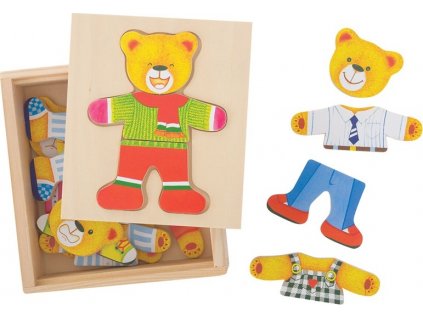 Bigjigs Toys Oblékací puzzle Pan medvěd