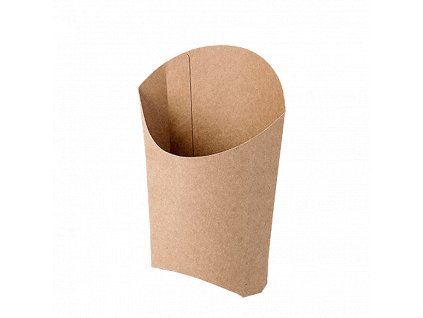 Papírová kapsa EKO na hranolky 105x80x110 mm kraft ideal pack® bal/50 ks