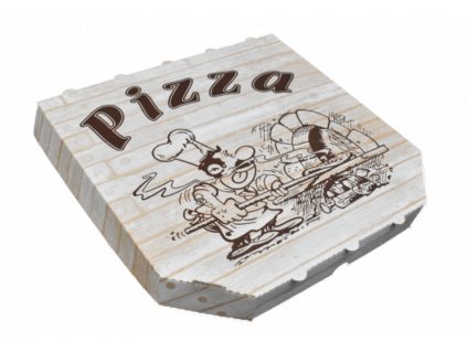 Krabice na pizzu 32x32x4 cm s ALU hnědá kuchař ideal pack® bal/100 ks