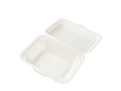 Menu box z cukrové třtiny 180x130x65 mm bílý bal/50 ks