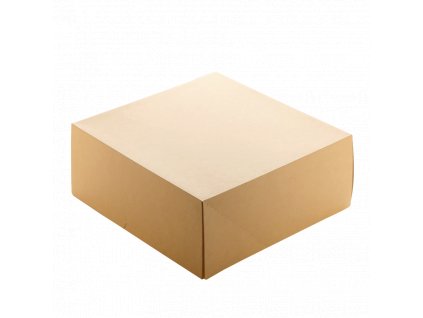 Krabice na dort papírová EKO 25x25x10 mm hnědá kr1/50 ks