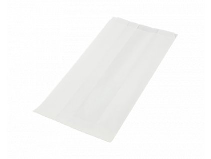 Papírový sáček 14+7x28 cm bílý nepromastitelný bal/100 ks