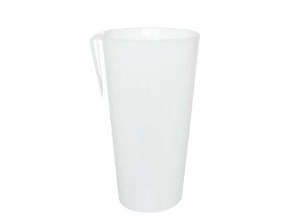 Plastový kelímek PP vratný 500 ml bílý s klipem kr1/250 ks