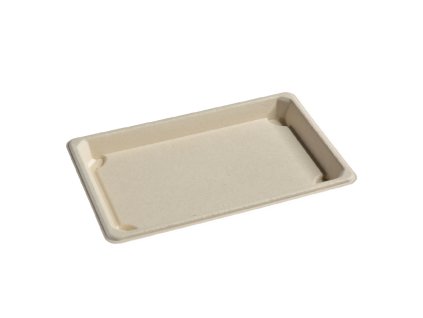 Miska EKO z cukrové třtiny na SUSHI 216x136x20 mm béžová bal/50 ks