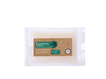 Tierra Verde – Šampon kopřivový s vůní rozmarýnu a pomeranče, 30 ml