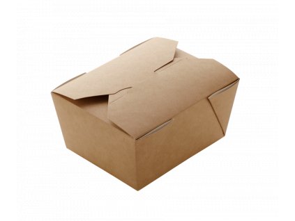 Papírový box EKO na jídlo 168x132x53 mm hnědý s chlopněmi 900 ml ba1/60 ks