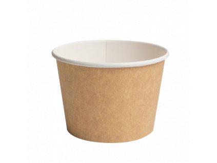 Papírová miska EKO na polévku / salát 135x103x95 mm 900 ml hnědá bal/25 ks