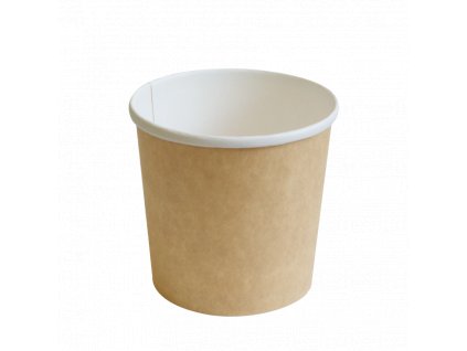 Papírová miska EKO na polévku 300 ml hnědá O90 mm bal/50 ks