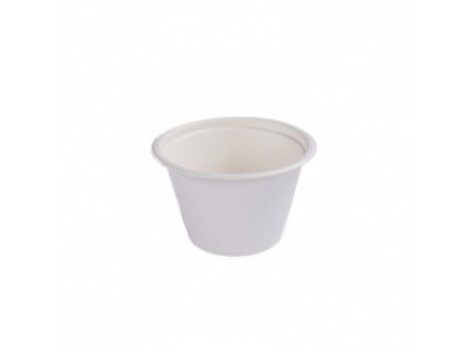 Kelímek EKO z cukrové třtiny na dresing 100 ml O75mm bílý bal/100 ks