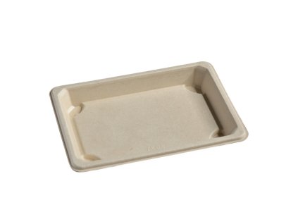 Miska EKO z cukrové třtiny na SUSHI 165x110x21 mm béžová bal/50 ks