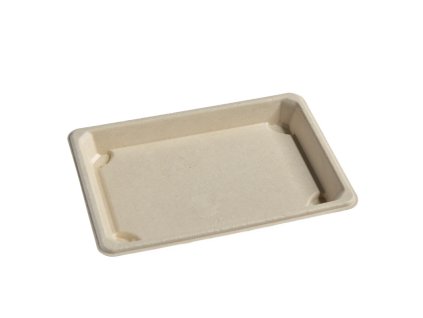 Miska EKO z cukrové třtiny na SUSHI 185x128x21 mm béžová bal/50 ks