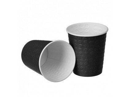 Papírový kelímek jednovrstvý 0,3 l CTG O90 mm černý Coffee Touch bal/50 ks