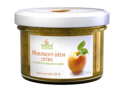 Džem Meruňkový extra Se sníženým obsahem cukru 215 g GREŠÍK