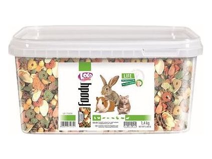 LOLO - exotik mix kompl. krmivo pro hlodavce kyblík 1,4 kg