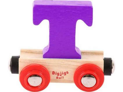 Bigjigs Rail Vagónek dřevěné vláčkodráhy - Písmeno T