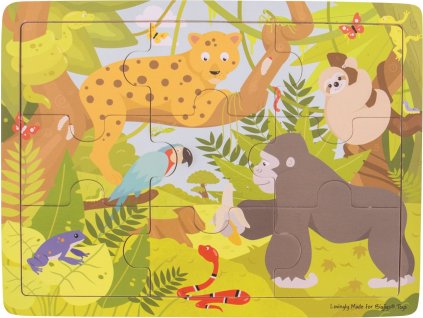 Bigjigs Toys Dřevěné puzzle jungle